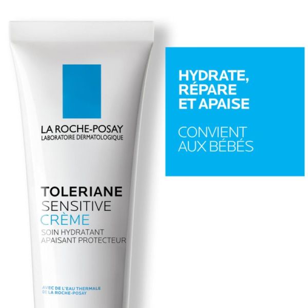 Roche-Posay Toleriane Sensitive crème soin hydratant apaisant 2x40 ml