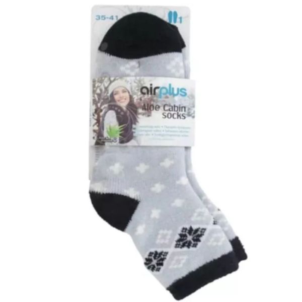 Airplus Aloe Cabin Socks Femme Flocon Noir - 35-41 1 paire