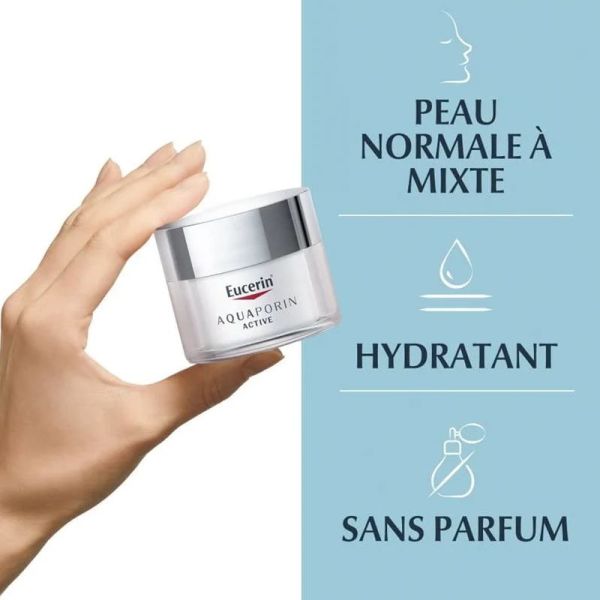 Eucerin Aquaporin Active crème hydratation intense longue durée 50ml