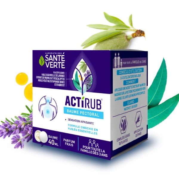 Sante verte Actirub baume pectoral 40ml