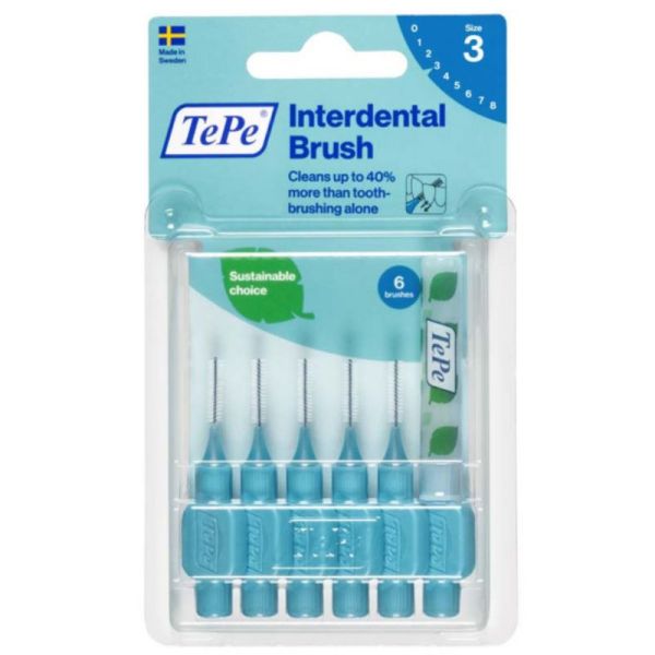 Tepe  Brossettes Interdentaires Original Bleu 0.6Mm, 6 Unités