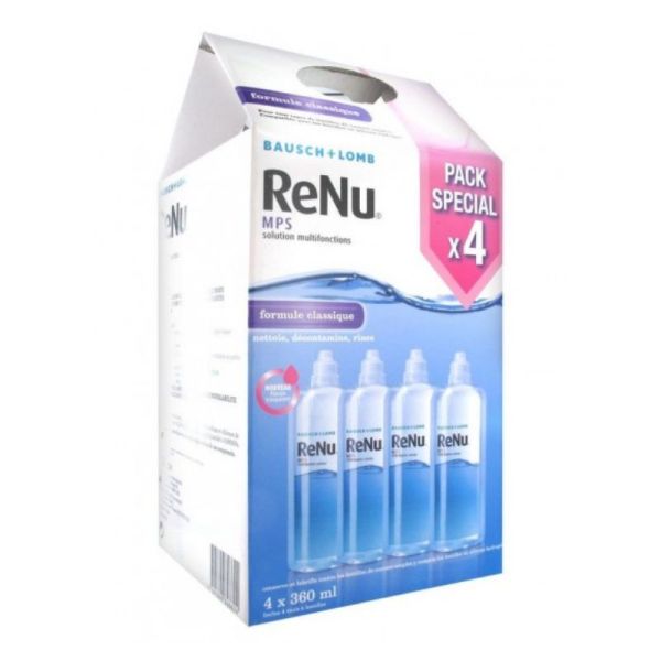 Bausch & Lomb ReNu MPS Solution Multifonctions Lot de 4 x360ml
