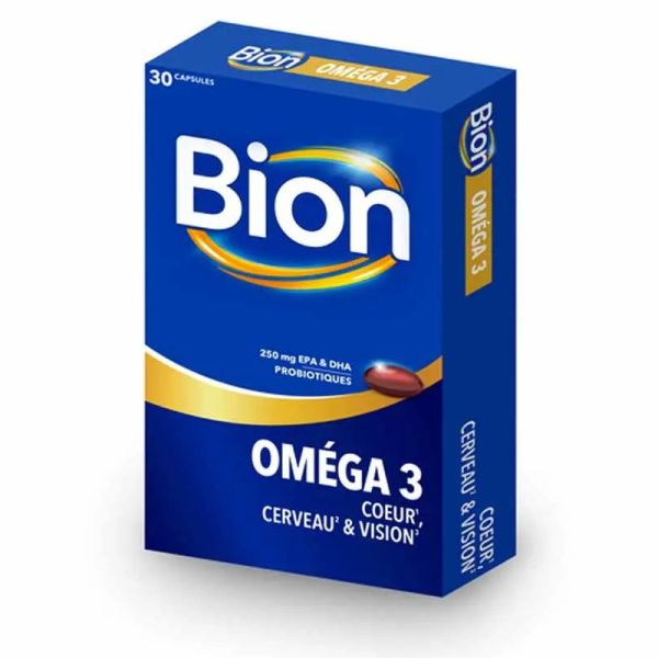 Bion3 Oméga 3 Coeur Cerveau et vision 30 capsules