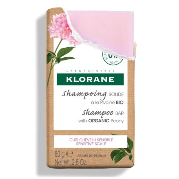 Klorane Pivoine shampoing solide Bio 80g