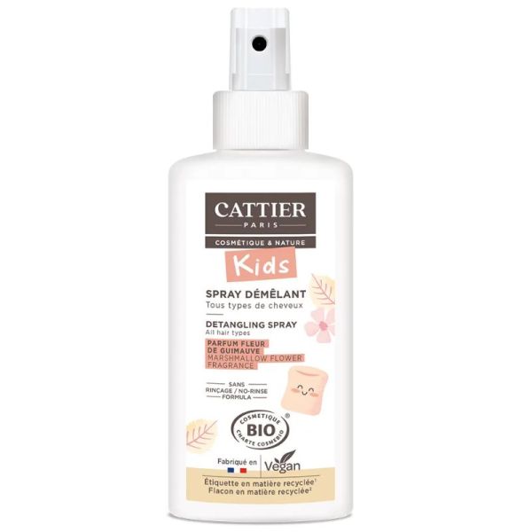 Cattier Kids Spray démêlant Parfum Fleur de Guimauve Bio 200 ml