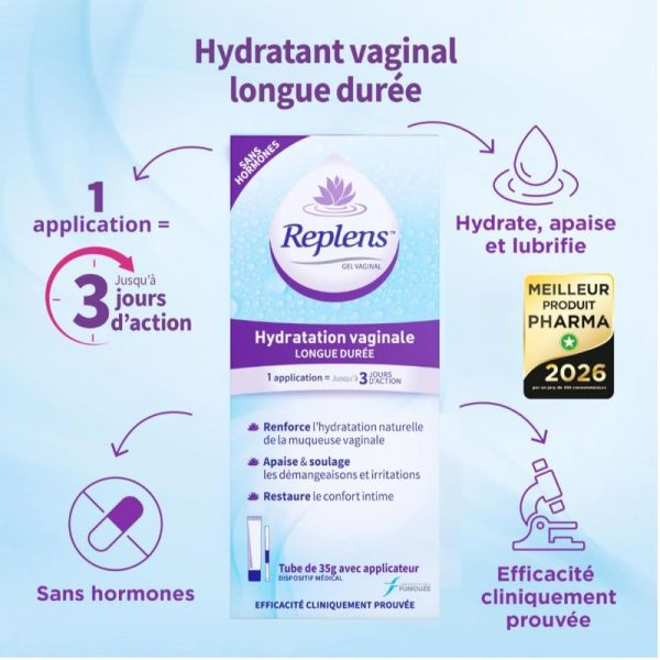 Replens gel vaginal sans hormones 35g