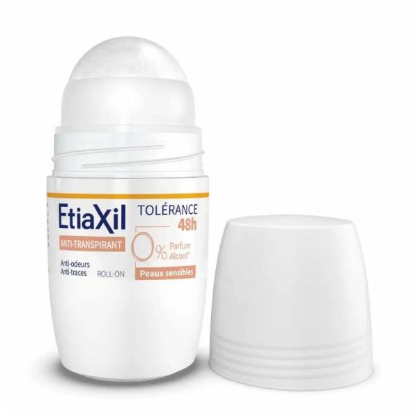 Etiaxil anti-transpirant déodorant Roll-on 48H Tolérance peaux sensibles 2x50ml