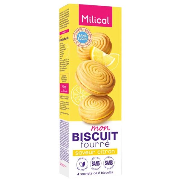 Milical Mon Biscuit Fourré Goût Citron 8 Biscuits