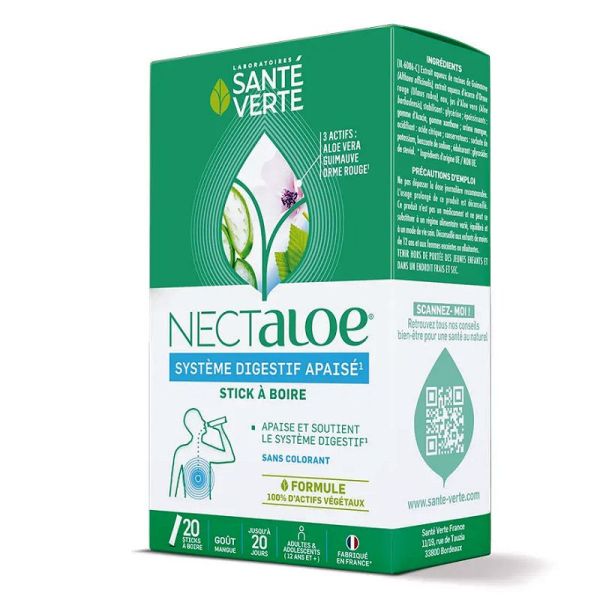 Sante Verte Nectaloe sticks à boire 20 sticks