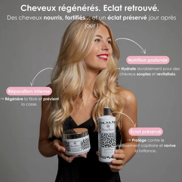 RoseBaie masque duo caviar & kératine anti-âge réparation intense 500ml