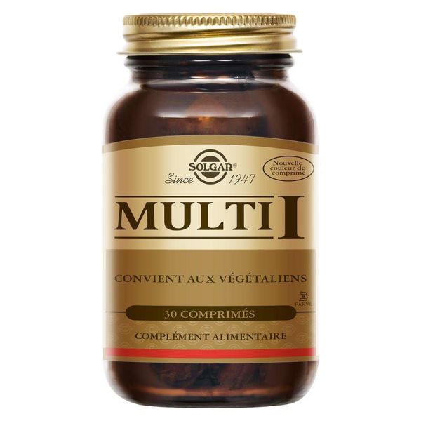 Solgar Multi I Multivitamine vitalité et énergie 30 comprimés