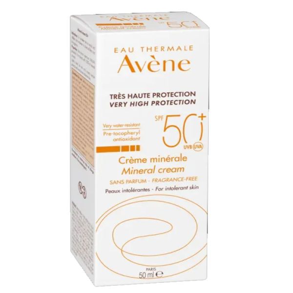 Avène Protection Solaire SPF50+ crème minérale SPF50+ visage 50ml