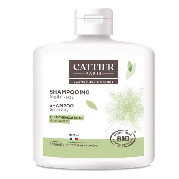 Cattier Shampooing argile verte cheveux gras 250 ml