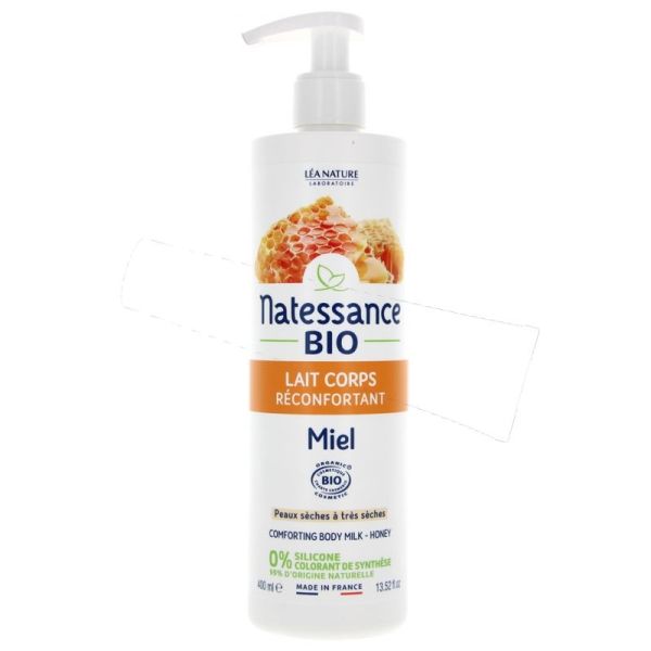 Natessance Lait corps réconfortant Miel bio 400ml