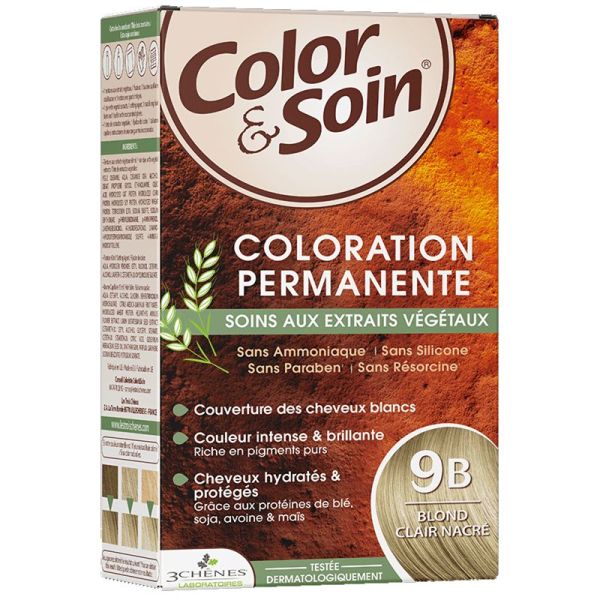 3Chênes Color & Soin Coloration Permanente 9B blond clair nacré