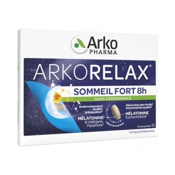 Arkorelax sommeil fort 8h 15 comprimés