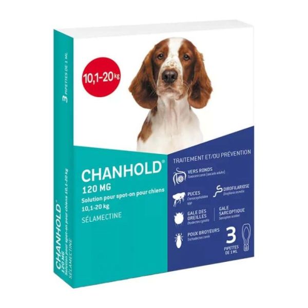 Clément Thekan Chanhold 120Mg Chien 10,1-20Kg 3 pipettes