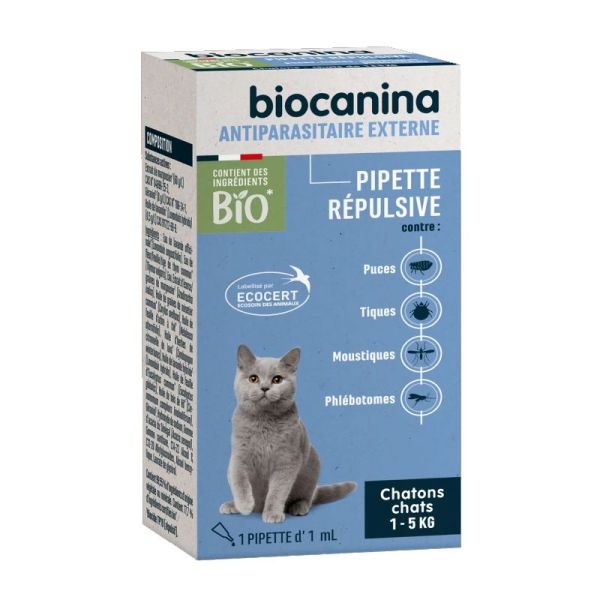 Biocanina Biocanina pipette répulsive Bio chats 1 à 5 kg 1 ml
