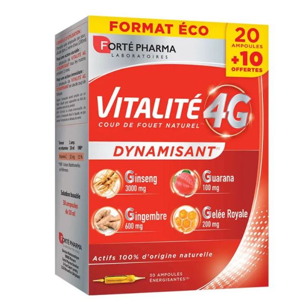 Forté Pharma Vitalité 4G 30 Ampoules