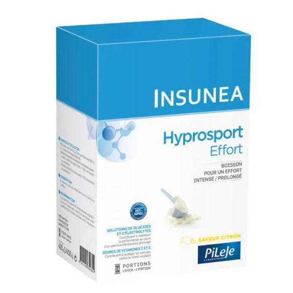 Pileje Hyprosport Effort 14 sticks saveur citron.