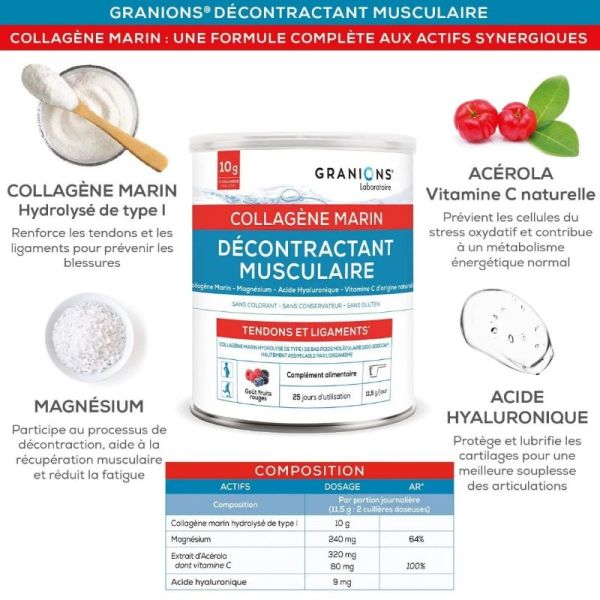 Granions Collagène Marin décontractant musculaire 300g