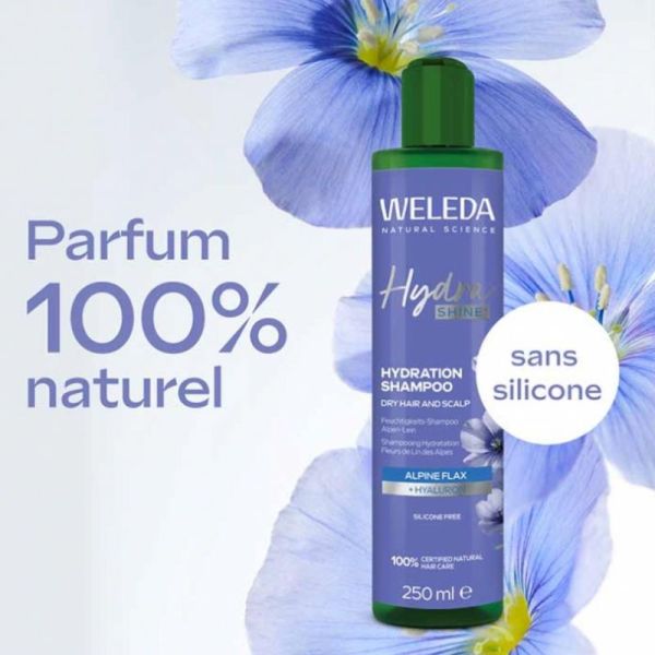 Weleda Hydra Shine shampoing hydratant au Fleurs de Lin des Alpes 150ml