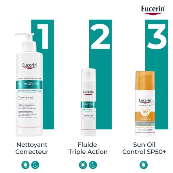 Eucerin DermoPure Clinical gel nettoyant triple action 400ml