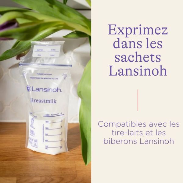 Lansinoh 25 sachets de conservation de lait maternel