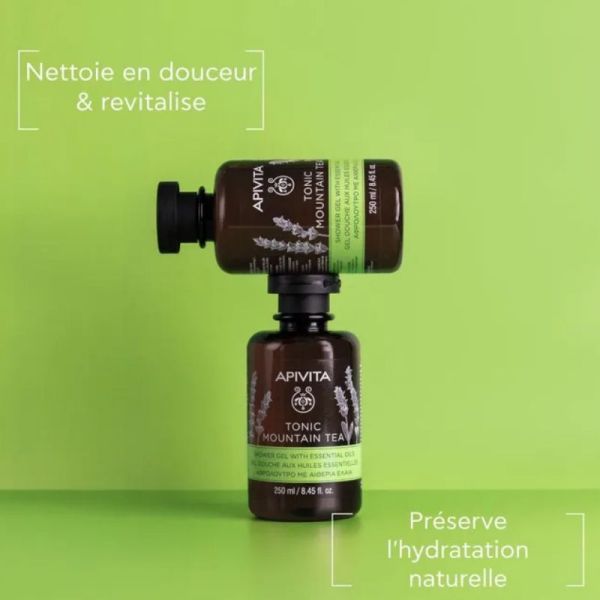 Apivita gel douche Mountain Tea tonic aux huiles essentielles 250ml