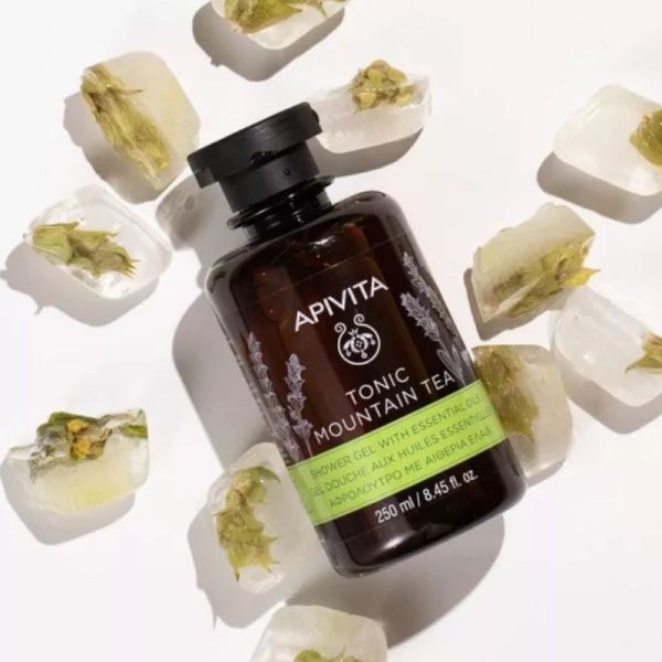 Apivita gel douche Mountain Tea tonic aux huiles essentielles 250ml