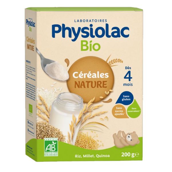 Physiolac céréales nature dès 4 mois Bio 200g