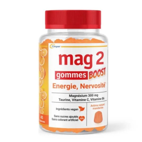 Mag 2 Boost gummies Energie et nervosité 45 Gommes