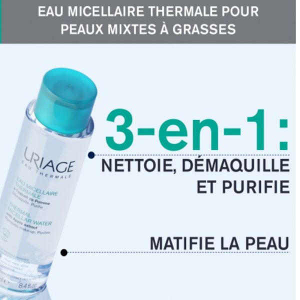 Uriage Eau Micellaire Thermale peaux mixtes à grasses 500ml