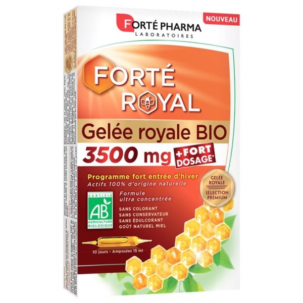 Forté Pharma Forté Royal Gelée Royale 3500 mg Bio 10 Ampoules