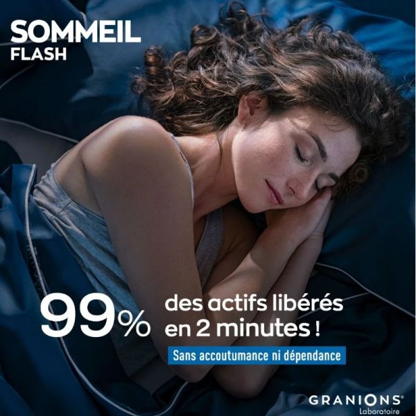 Granions Sommeil Flash mélatonine 20 comprimés sublinguaux