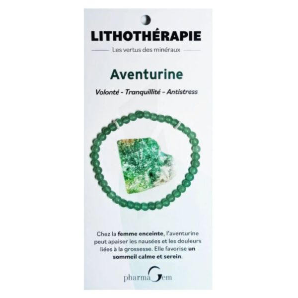 Bracelet de lithothérapie en Aventurine 4mm
