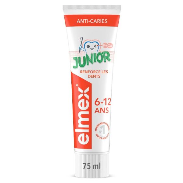 Elmex Dentifrice Junior 6-12 ans 75 ml