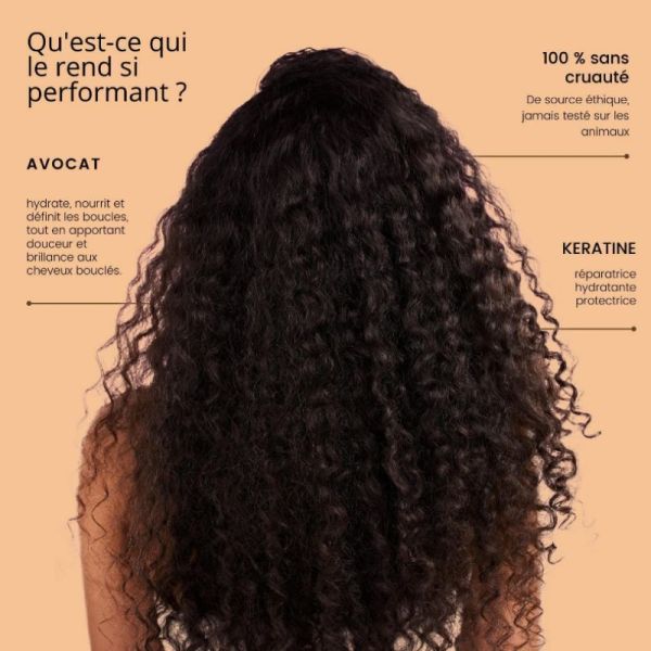 RoseBaie masque spécial cheveux bouclés hydratation & définition 500ml