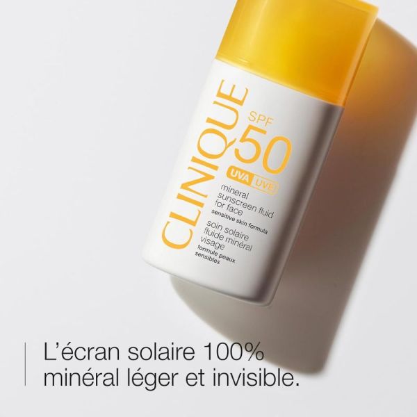 Clinique Sun soin solaire fluide minéral visage SPF50 30ml