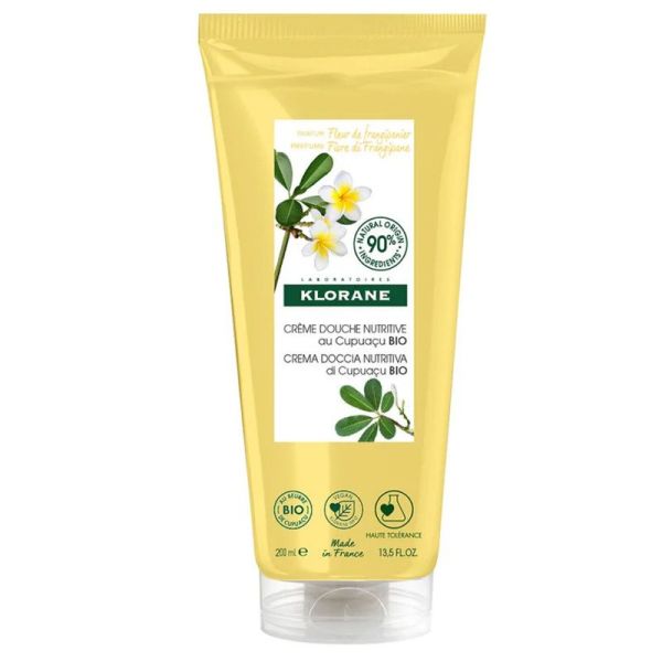 Klorane Cupuaçu Bio crème douche nutritive fleur de frangipanier 200ml