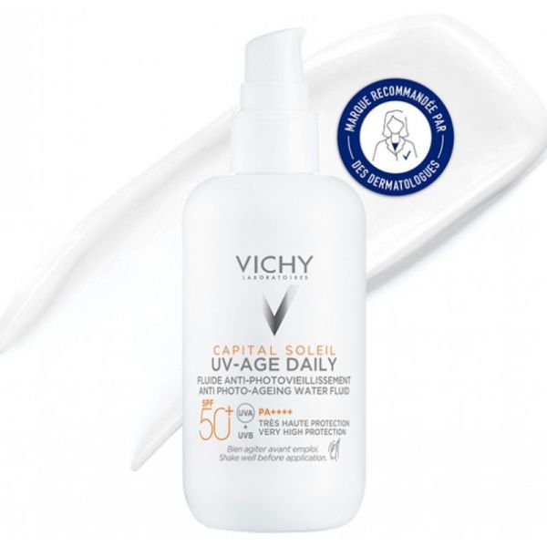 Vichy Capital Soleil UV-Age Daily fluide anti-photovieillissement SPF50+ visage SPF50+ 80ml