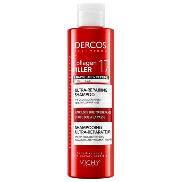 Vichy Dercos Collagen Filler 17 shampoing ultra-réparateur 200ml