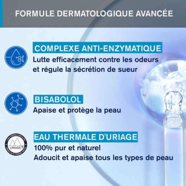 Uriage Hygiène déodorant puissance 3 roll on peaux sensibles 50ml