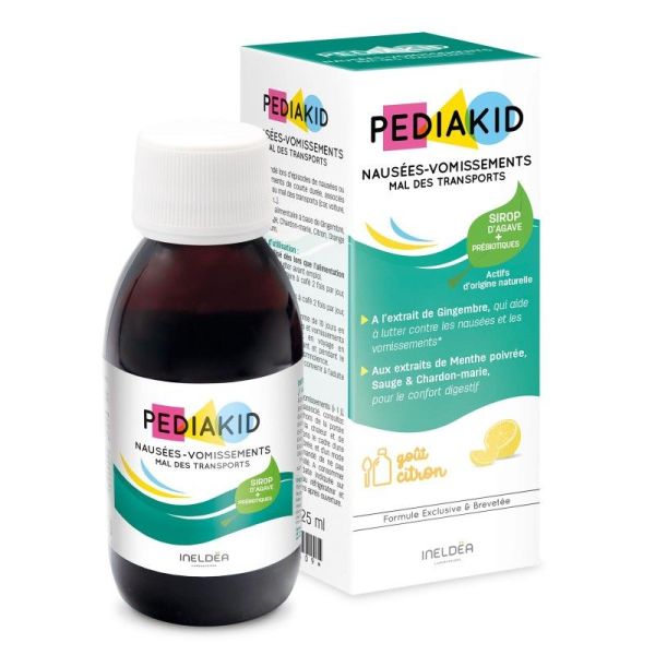 Pédiakid sirop nausées vomissements mal des transports 125 ml