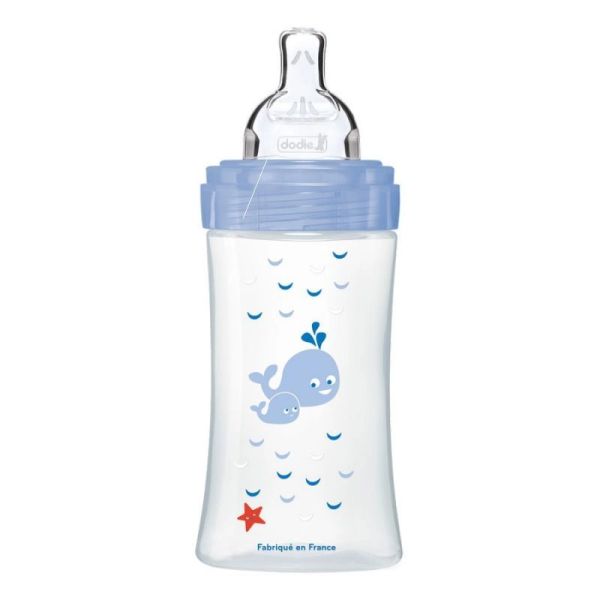Dodie Biberon baleine débit 2 0-6 mois 270ml