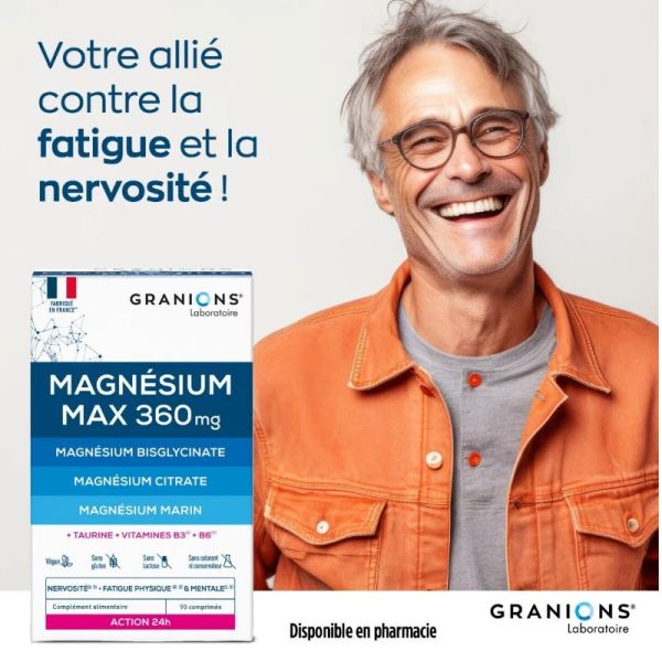 Granions Magnésium max 360 mg 90 comprimés