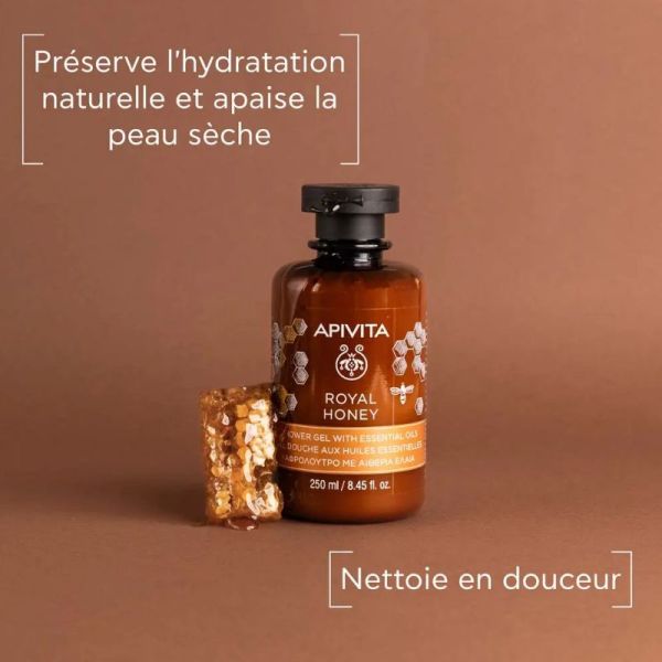 Apivita gel douche Royal Honey gel douche aux huiles essentielles 250ml