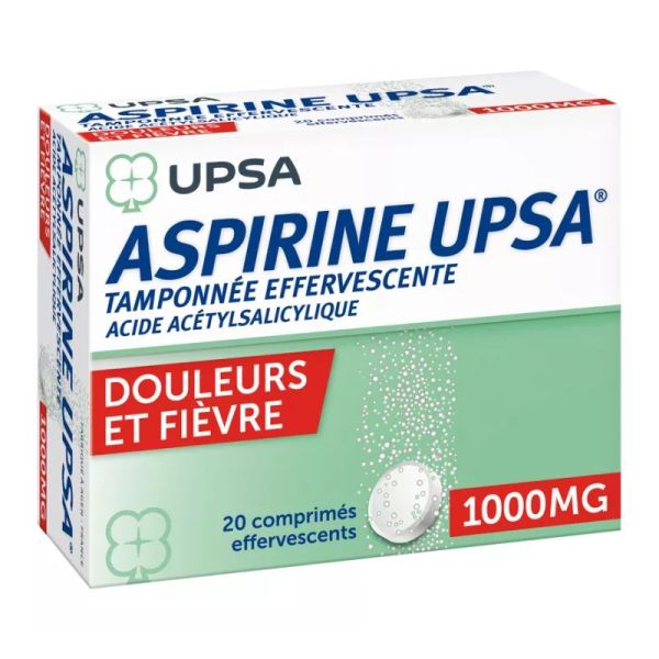 UPSA Aspirine 20 comprimés effervescent 1000 mg