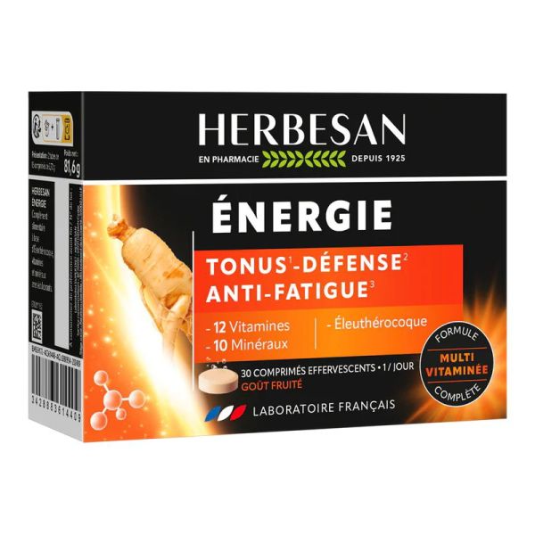 Herbesan Énergie 30 Comprimés Effervescents