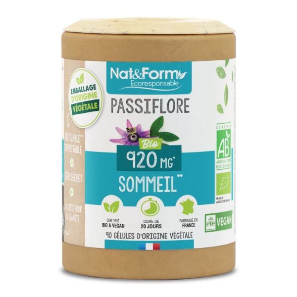 Nat&Form Écoresponsable Passiflore Bio 90 gélules végétales